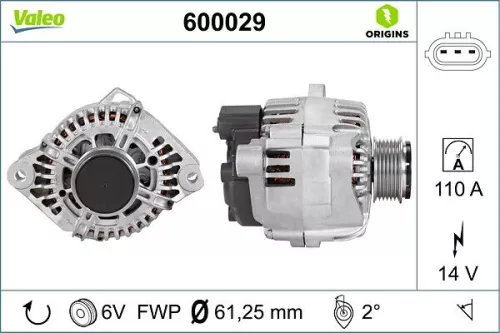 Alternator VALEO 600029)