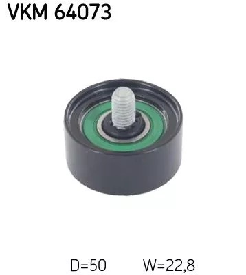 Deflection/Guide Pulley, V-ribbed belt SKF VKM 64073)