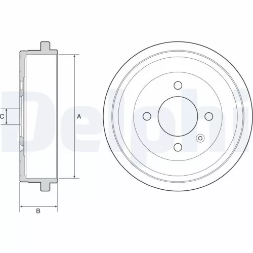 Brake Drum DELPHI BF549)