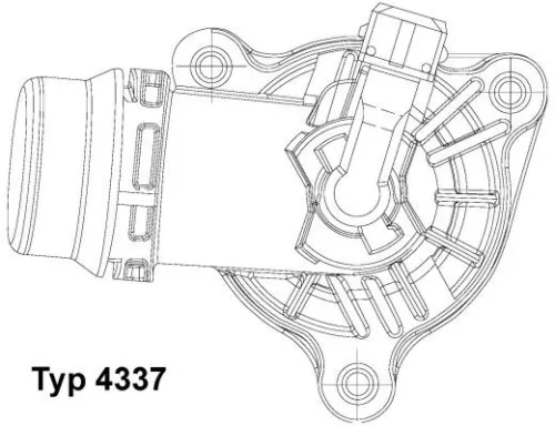 Thermostat, coolant BorgWarner (Wahler) 4337.105D)