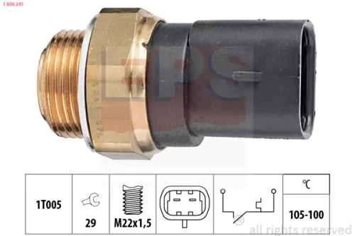 Temperature Switch, radiator fan EPS 1.850.241)