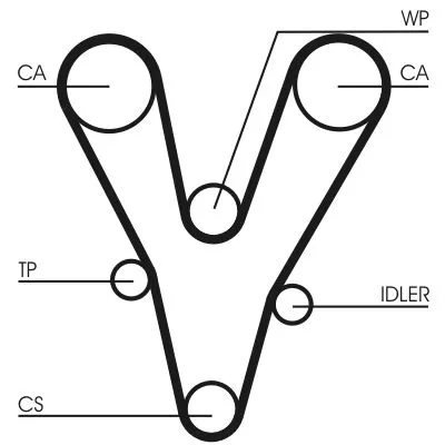 Timing Belt CONTINENTAL CTAM CT1073)
