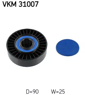Deflection/Guide Pulley, V-ribbed belt SKF VKM 31007)