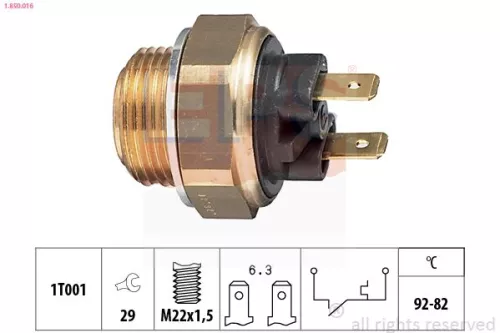 Temperature Switch, radiator fan EPS 1.850.016)