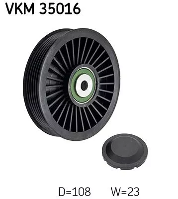 Deflection/Guide Pulley, V-ribbed belt SKF VKM 35016)