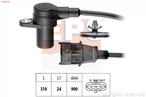 Sensor, crankshaft pulse EPS 1.953.570)