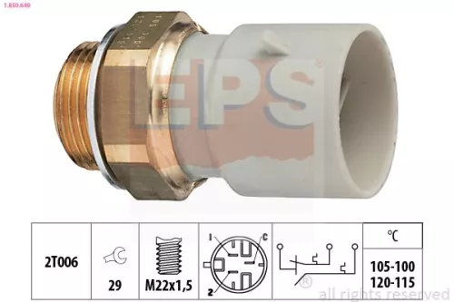 Temperature Switch, radiator fan EPS 1.850.649)