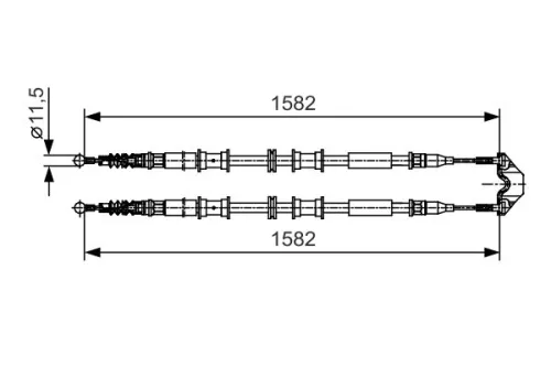 Cable Pull, parking brake BOSCH 1 987 482 138)