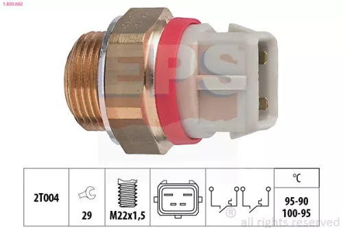 Temperature Switch, radiator fan EPS 1.850.682)