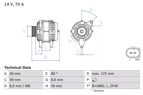 Alternator BOSCH 0 986 042 620)