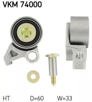 Tensioner Pulley, timing belt SKF VKM 74000)