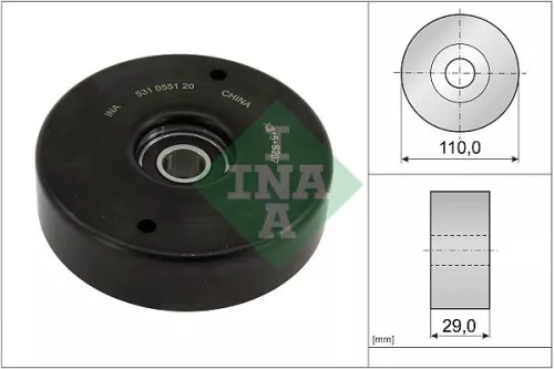 Tensioner Pulley, V-ribbed belt Schaeffler INA 531 0551 20)