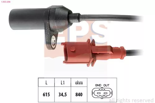 Sensor, crankshaft pulse EPS 1.953.206)