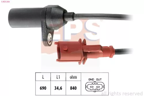 Sensor, crankshaft pulse EPS 1.953.356)
