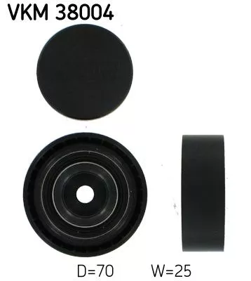 Deflection/Guide Pulley, V-ribbed belt SKF VKM 38004)