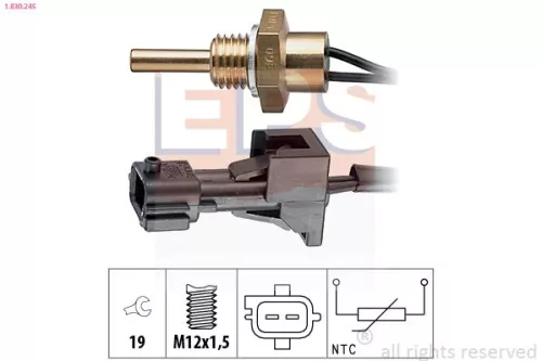 Sensor, coolant temperature EPS 1.830.245)
