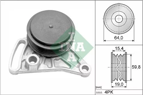 Tensioner Pulley, V-ribbed belt Schaeffler INA 531 0309 10)