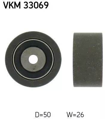Deflection/Guide Pulley, V-ribbed belt SKF VKM 33069)