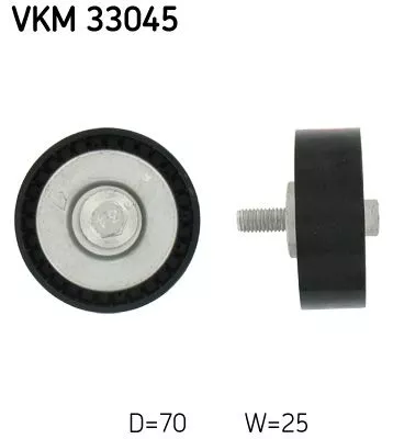 Deflection/Guide Pulley, V-ribbed belt SKF VKM 33045)