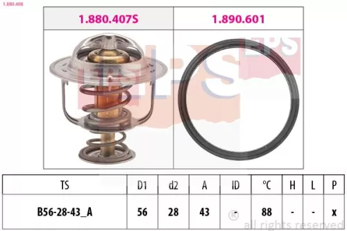 Thermostat, coolant EPS 1.880.408)
