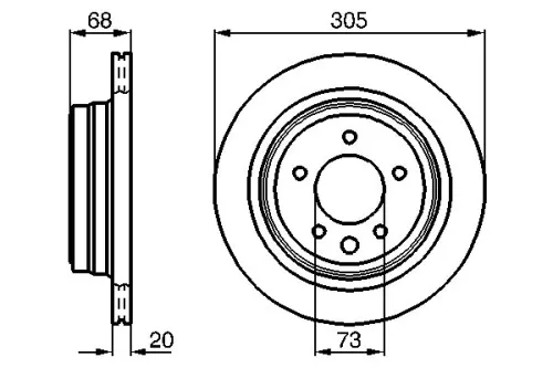 Brake Disc BOSCH 0 986 478 660)