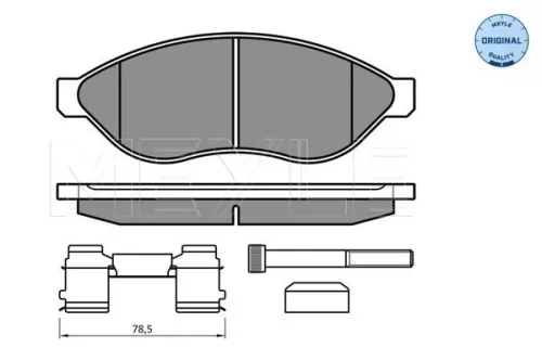 Brake Pad Set, disc brake MEYLE 025 244 6819/W2)