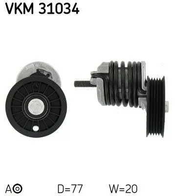 Belt Tensioner, V-ribbed belt SKF VKM 31034)