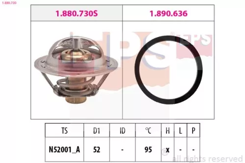 Thermostat, coolant EPS 1.880.730)