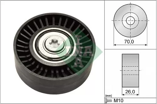 Deflection/Guide Pulley, V-ribbed belt Schaeffler INA 532 0505 10)