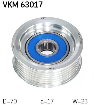 Deflection/Guide Pulley, V-ribbed belt SKF VKM 63017)