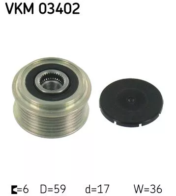 Alternator Freewheel Clutch SKF VKM 03402)