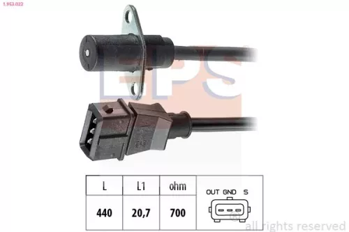 Sensor, crankshaft pulse EPS 1.953.022)