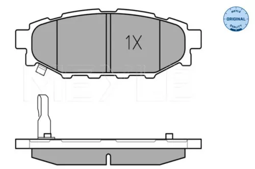 Brake Pad Set, disc brake MEYLE 025 242 7114/W)