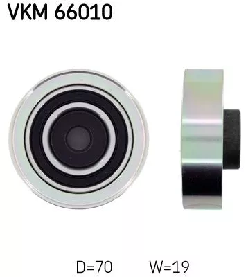 Deflection/Guide Pulley, V-ribbed belt SKF VKM 66010)