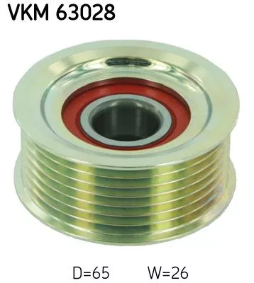 Deflection/Guide Pulley, V-ribbed belt SKF VKM 63028)