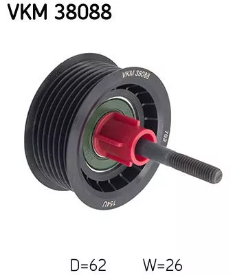 Deflection/Guide Pulley, V-ribbed belt SKF VKM 38088)