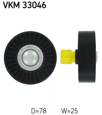 Deflection/Guide Pulley, V-ribbed belt SKF VKM 33046)