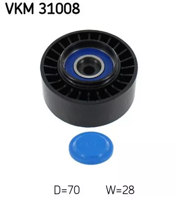Deflection/Guide Pulley, V-ribbed belt SKF VKM 31008)