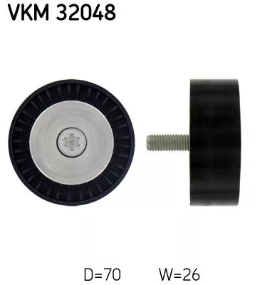 Deflection/Guide Pulley, V-ribbed belt SKF VKM 32048)