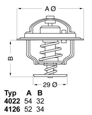 Thermostat, coolant BorgWarner (Wahler) 4126.88)