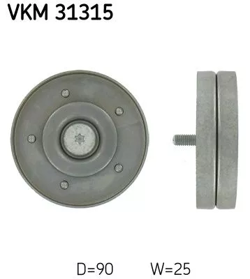 Deflection/Guide Pulley, V-ribbed belt SKF VKM 31315)