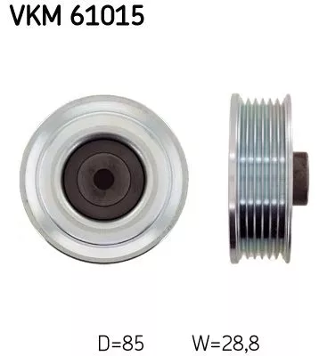Deflection/Guide Pulley, V-ribbed belt SKF VKM 61015)