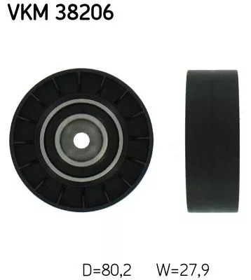 Deflection/Guide Pulley, V-ribbed belt SKF VKM 38206)
