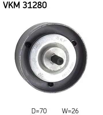 Deflection/Guide Pulley, V-ribbed belt SKF VKM 31280)
