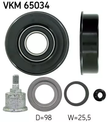 Deflection/Guide Pulley, V-ribbed belt SKF VKM 65034)