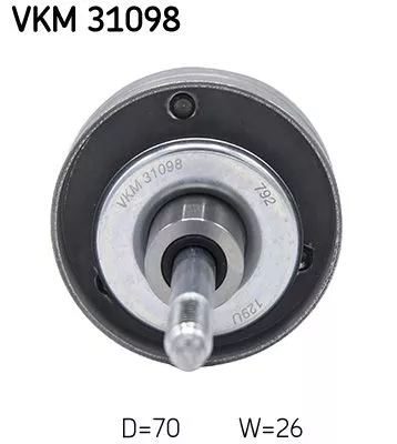 Deflection/Guide Pulley, V-ribbed belt SKF VKM 31098)