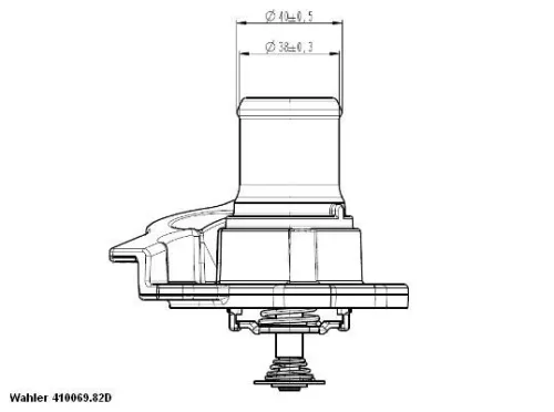 Thermostat, coolant BorgWarner (Wahler) 410937.82D)