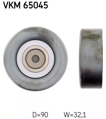 Deflection/Guide Pulley, V-ribbed belt SKF VKM 65045)