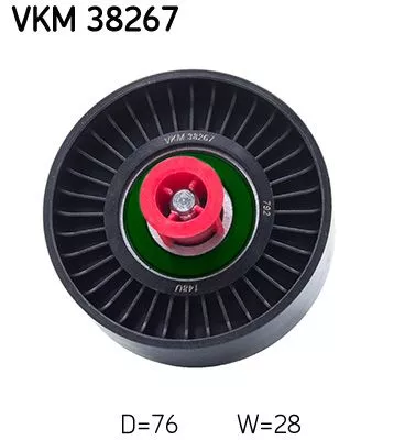 Deflection/Guide Pulley, V-ribbed belt SKF VKM 38267)