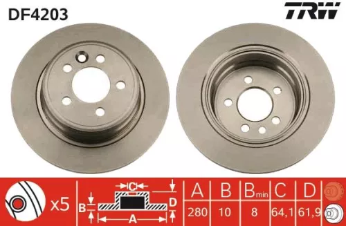 Brake Disc TRW DF4203)